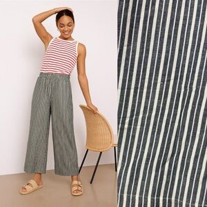 Evereve Striped Linen Blend Wide Leg Pants